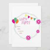 Invitation de fête (Devant / Derrière)