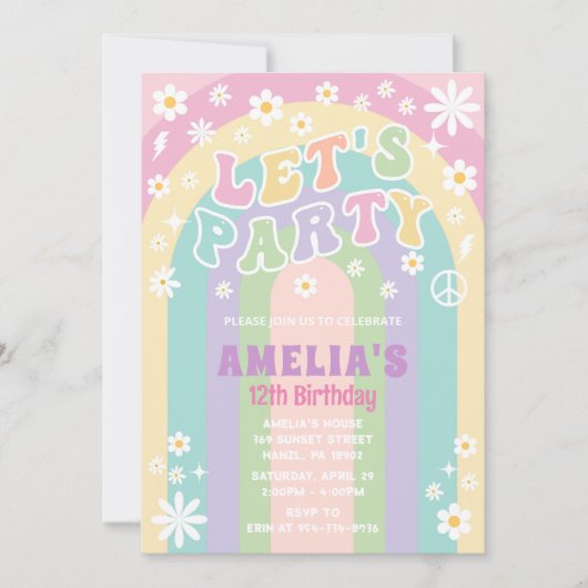 Invitation de fête (Devant)