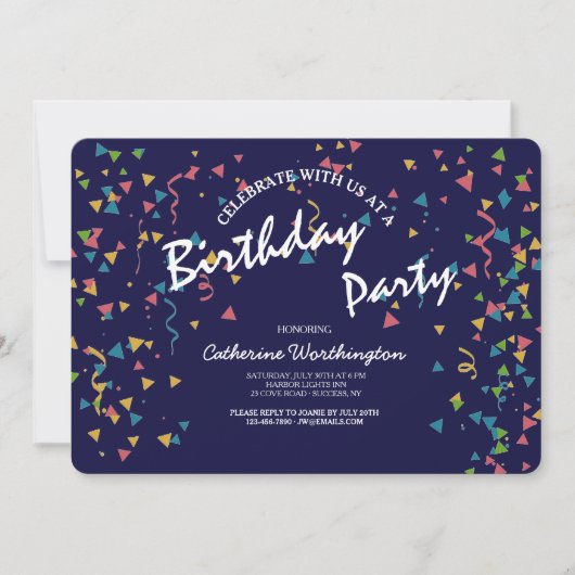 Invitation de fête (Devant)