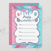 Invitation de fête à écrire à la main (Devant / Derrière)