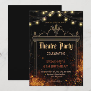 Invitation de fête à l'affiche du théâtre – Invita