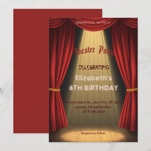 Invitation de fête à l'affiche du théâtre – Invita