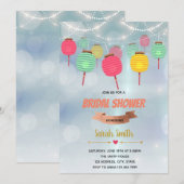Invitation de fête à lanterne en papier (Devant / Derrière)