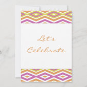 Invitation de fête à motif diamant rétro (Dos)