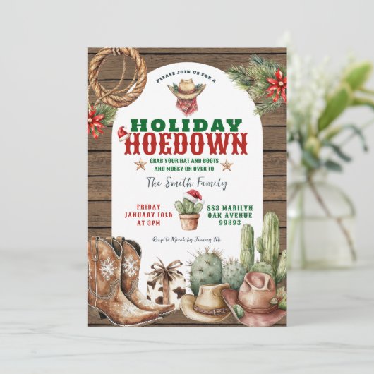 Invitation de fête à thème Cowboy (Debout devant)