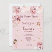 Invitation de fête à thème Fée pour enfants (Devant)