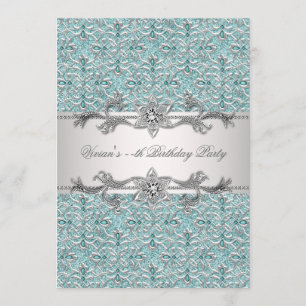 Invitation de fête à toutes occasions Diamants Arg