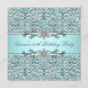 Invitation de fête à toutes occasions Diamants Arg