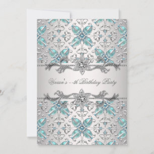 Invitation de fête à toutes occasions Diamants Arg