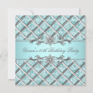 Invitation de fête à toutes occasions Diamants Arg