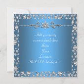 Invitation de fête à toutes occasions Diamants Arg (Dos)