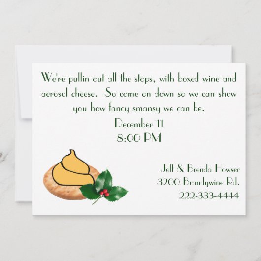 Invitation de fête amusante (Dos)