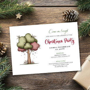 Invitation de fête amusante pour un arbre de Noël