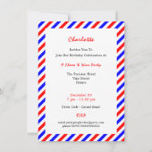 Invitation de fête amusante sur le thème français  (Dos)