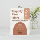 Invitation de fête après mariage "Heureux pour tou (Debout devant)