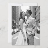 Invitation de fête après-mariage moderne minimalis (Dos)