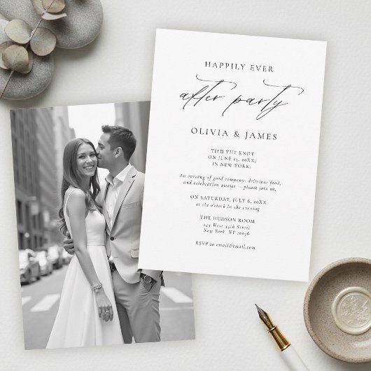 Invitation de fête après-mariage moderne minimalis