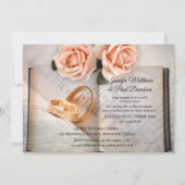 Invitation de fête après mariage : Roses s'enfuien (Devant)