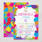 Invitation de fête artistique (Devant / Derrière)