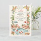 Invitation de fête au bord de la piscine du 4 juil (Debout devant)