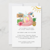 Invitation de fête au bord de la piscine en aquare (Devant)