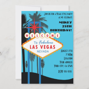 Invitation de fête au casino hautes palmes bleues