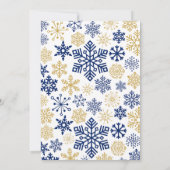 Invitation de fête au pull moche Flocons Élégants (Dos)