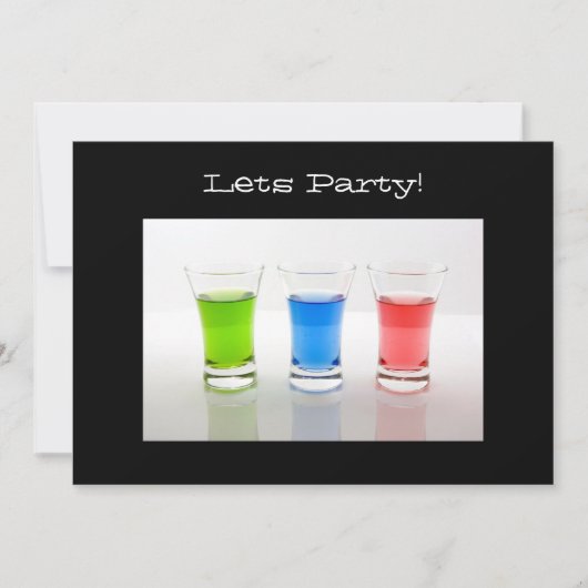 Invitation de fête au verre à shot (Devant)