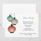 Invitation de fête aux lanternes suspendues (Devant / Derrière)