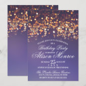 Invitation de fête aux lumières scintillantes (Devant / Derrière)