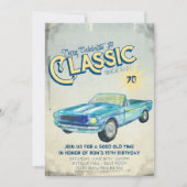 Invitation de fête avec affiche de garage vintage (Devant)