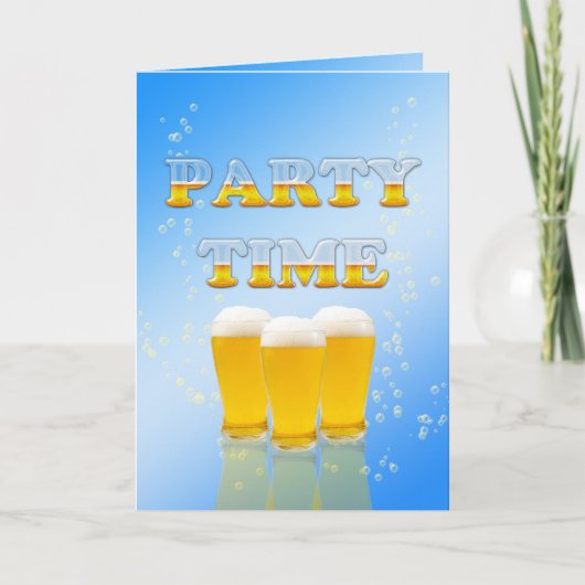 Invitation de fête avec beaucoup de bière (Devant)