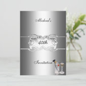 Invitation de fête avec boissons et argent (Debout devant)