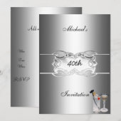 Invitation de fête avec boissons et argent (Devant / Derrière)