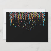 Invitation de fête avec confettis colorés (Dos)