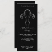 Invitation de fête avec des étoiles brillantes en (Devant / Derrière)