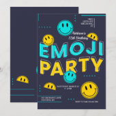Invitation de fête avec émojis (Devant / Derrière)