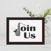 Invitation de fête avec nous au Saxophone Jazz (Debout devant)