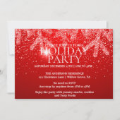 Invitation de fête avec ornements de Noël (Devant)