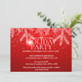 Invitation de fête avec ornements de Noël (Debout devant)