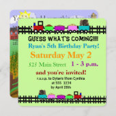 Invitation de fête avec petite affiche sur le dos (Devant / Derrière)