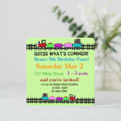 Invitation de fête avec petite affiche sur le dos (Debout devant)