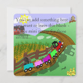 Invitation de fête avec petite affiche sur le dos (Dos)