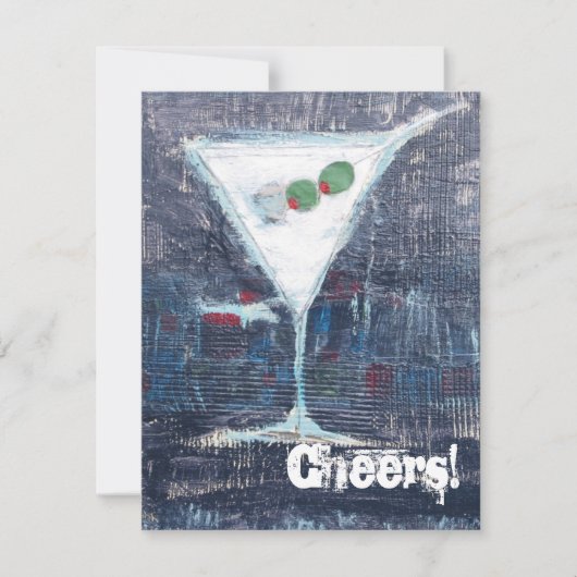 Invitation de fête avec toast de Cheers (Devant)