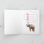 Invitation de fête avec un éléphant heureux sur un (Intérieur)
