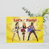 Invitation de fête avec un groupe de filles (Debout devant)