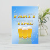 Invitation de fête avec verres de bière (Debout devant)