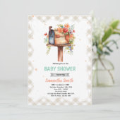 Invitation de fête Baby Shower par la poste (Debout devant)
