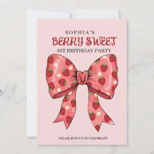 Invitation de fête Berry Sweet