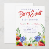 Invitation de fête Berry Sweet  (Devant / Derrière)